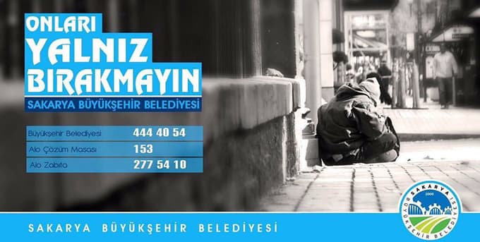 Sakarya'da sokakta kalan birini görürseniz...