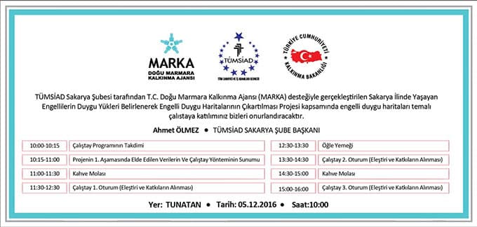 Bu toplantı 'engellilerin duygu yüklü haritaları' için