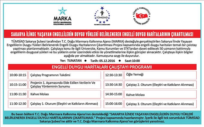 Bu toplantı 'engellilerin duygu yüklü haritaları' için