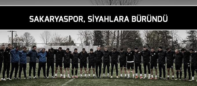 Sakaryaspor, siyahlara büründü