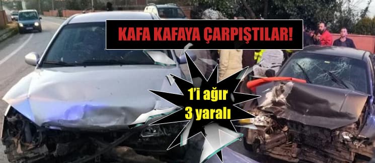 Akyazı'da kaza! 3 kişi yaralandı