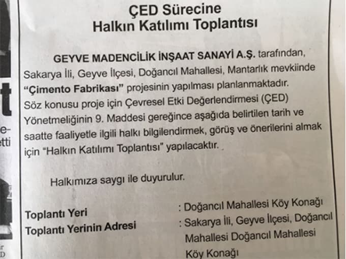 Çimento fabrikası kuruluyor!