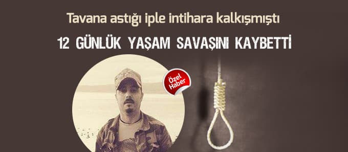 Tavana astığı iple intihara kalkışmıştı...