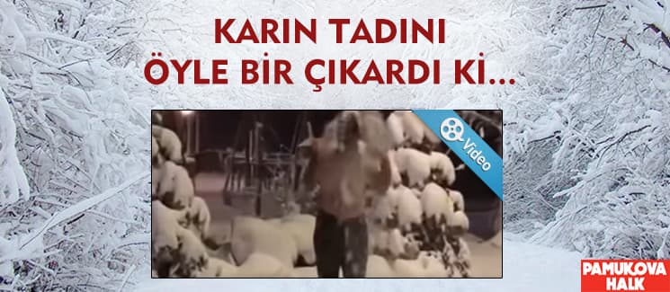 Karın tadını öyle bir çıkardı ki!
