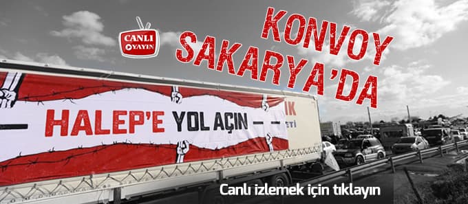 Halep'e yol açın konvoyu Sakarya'ya ulaştı