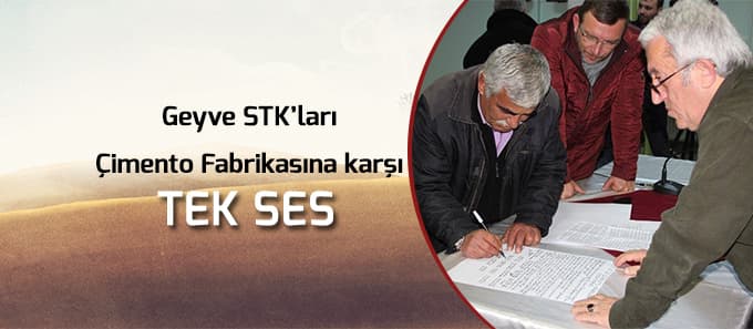  "Çimento Fabrikasını İstemiyoruz"