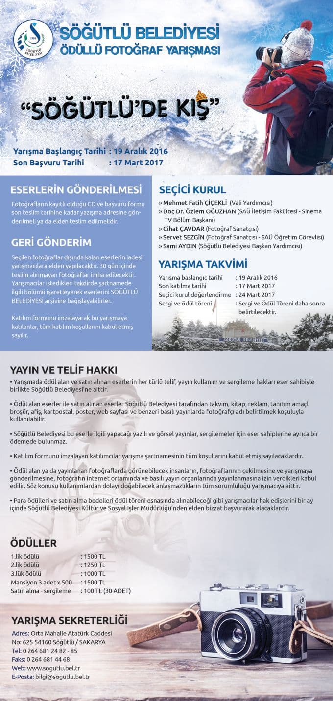 Söğütlü Belediyesi fotoğraf yarışması düzenliyor