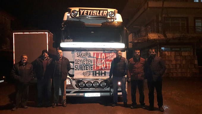Sakarya'dan geçen konvoy, Halep'e ulaştı