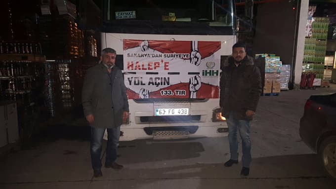 Sakarya'dan geçen konvoy, Halep'e ulaştı