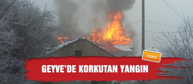 Geyve'de korkutan yangın