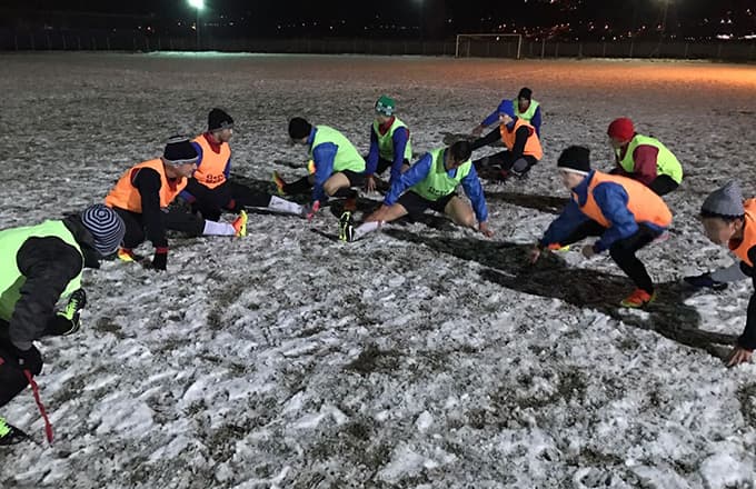 Geyvespor'a kar ve buz engel olmuyor