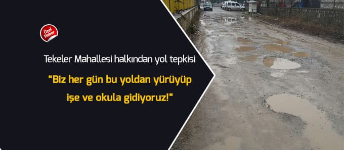 "Her gün bu yoldan yürüyüp işe gidiyoruz!"