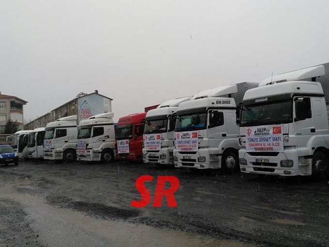 Sakarya, kar kış demeden Halep'in elinden tutuyor