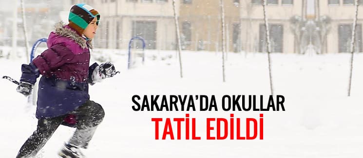 Sakarya'da okullar tatil edildi