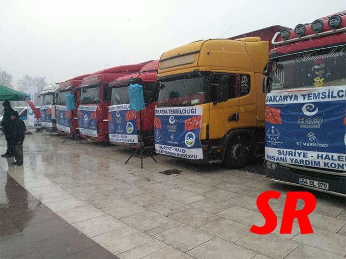 Halep için TIR'lar Demokrasi Meydanı'ndan kalktı