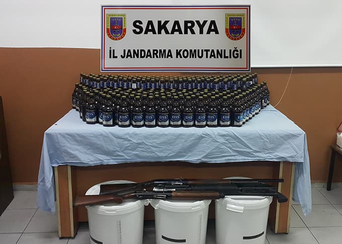 187 adet kaçak içki ele geçirildi