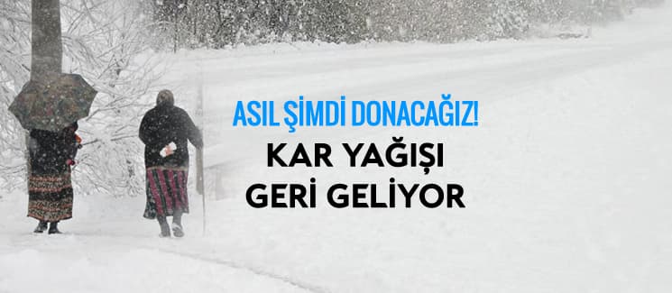 Sakarya'ya kar yağışı geri dönüyor