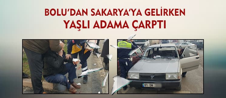 Bolu'dan Sakarya'ya gelirken kaza geçirdi