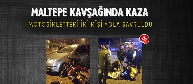 Maltepe kavşağında kaza