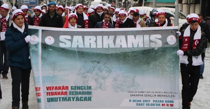 Sarıkamış Şehitleri için yürüdüler
