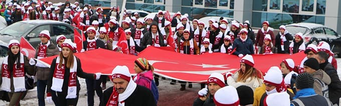 Sarıkamış Şehitleri için yürüdüler