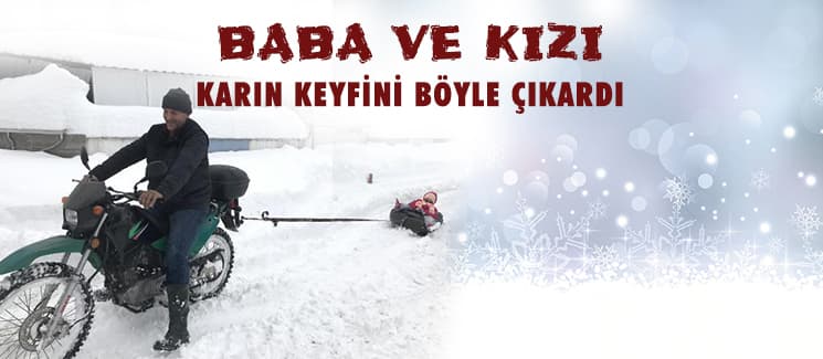 Karın keyfini şambrelle çıkardılar