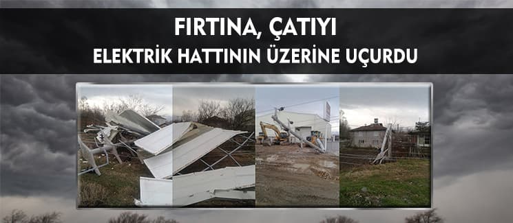 Fırtına elektrik direklerini devirdi