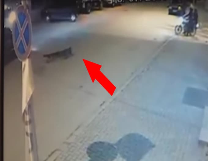 Üç aracın karıştığı trafik kazası kamerada