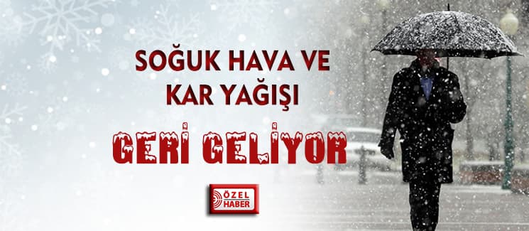 Kar yağışı, Sakarya'ya geri geliyor