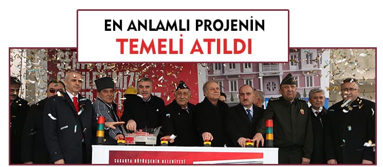 En anlamlı projenin temeli atıldı 