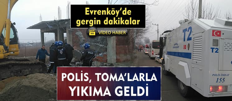 Polis, TOMA'larla yıkıma geldi