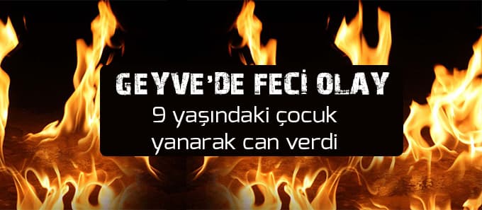 Geyve'de feci olay