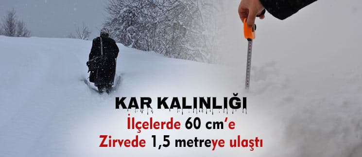 Zirvede kar kalınlığı 1 buçuk metreye ulaştı