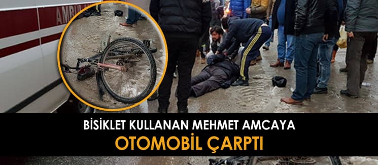 Otomobil, bisikletliye çarptı