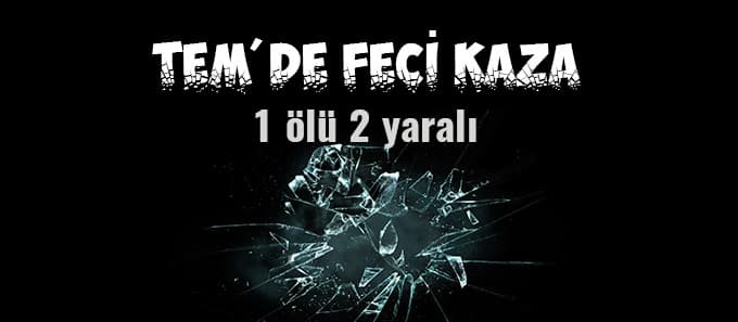 TEM'de feci kaza