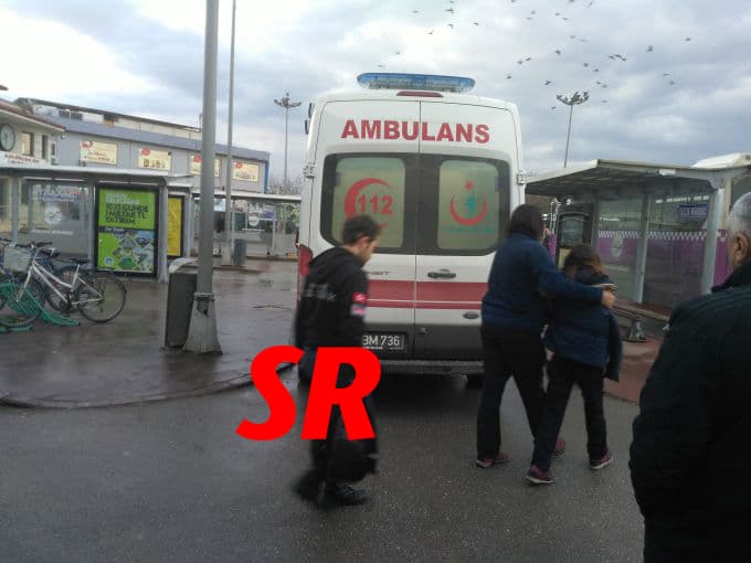 Halk otobüsünü, ambulans gibi kullandı