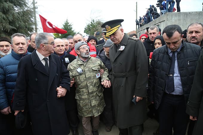 Şehidin cenazesi baba ocağında