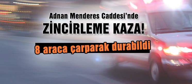 8 araca çarptıktan sonra durabildi