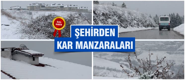 Şehirden kar manzaraları