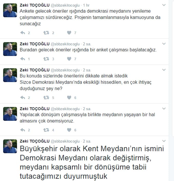 Demokrasi Meydanı için anket çalışması yapılacak
