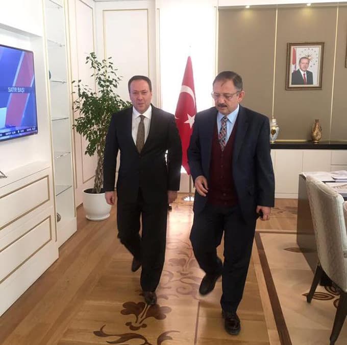 Geyve Belediye Başkanı Ankara'da Özhaseki ile görüştü