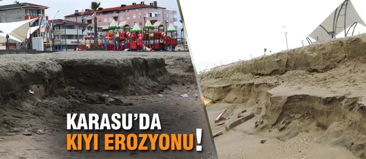 Karasu'da kıyı erozyonu