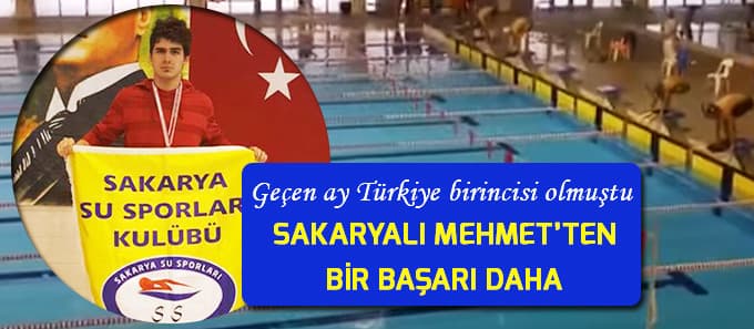 Sakaryalı genç yüzücüden bir başarı daha