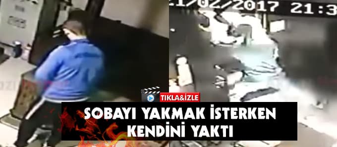 Sobayı yakmak isterken kendini yaktı
