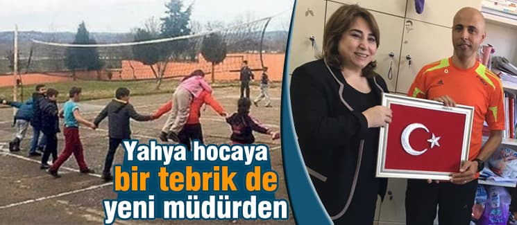 Fedakar öğretmene Töre'den tebrik ziyareti 