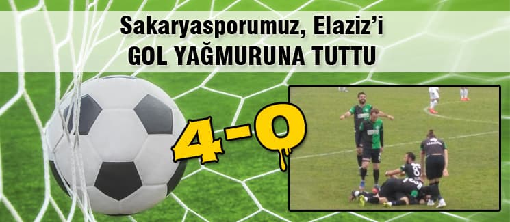 Sakaryaspor, Elaziz Belediyespor'u gol yağmuruna tuttu