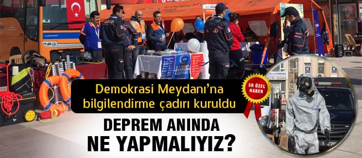 Demokrasi Meydanı'nda deprem standı açıldı