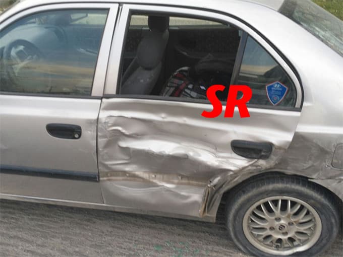 Kazaya bakarken kaza yaptı