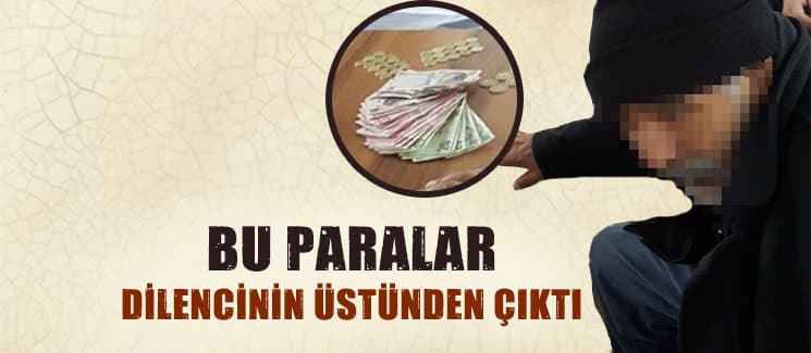 Dilenen yaşlı adama müdahale edildi