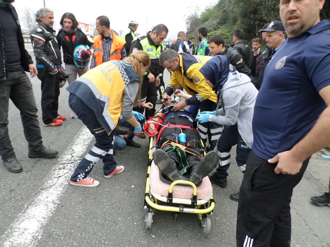 Motosiklet sürücüsü kaza kurbanı oldu